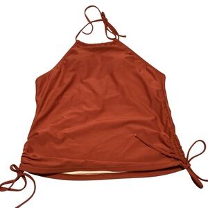 Rust Orange Halter Bikini Top